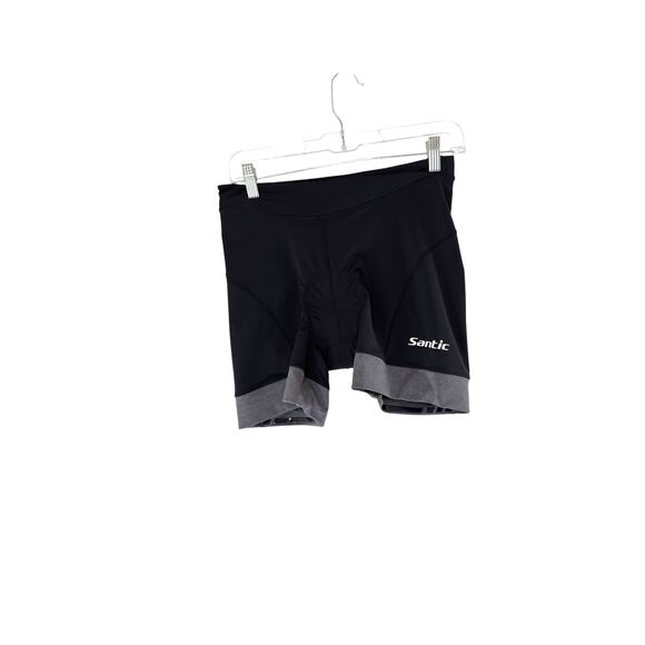 Santic Women's Cycling Shorts Black Pull On Stretch Workout Gym Active Medium - Picture 1 of 9